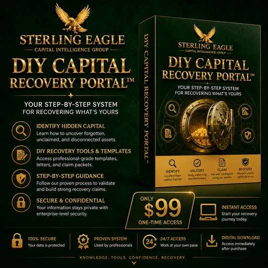 Sterling Eagle DIY Capital Recovery Portal™ $99